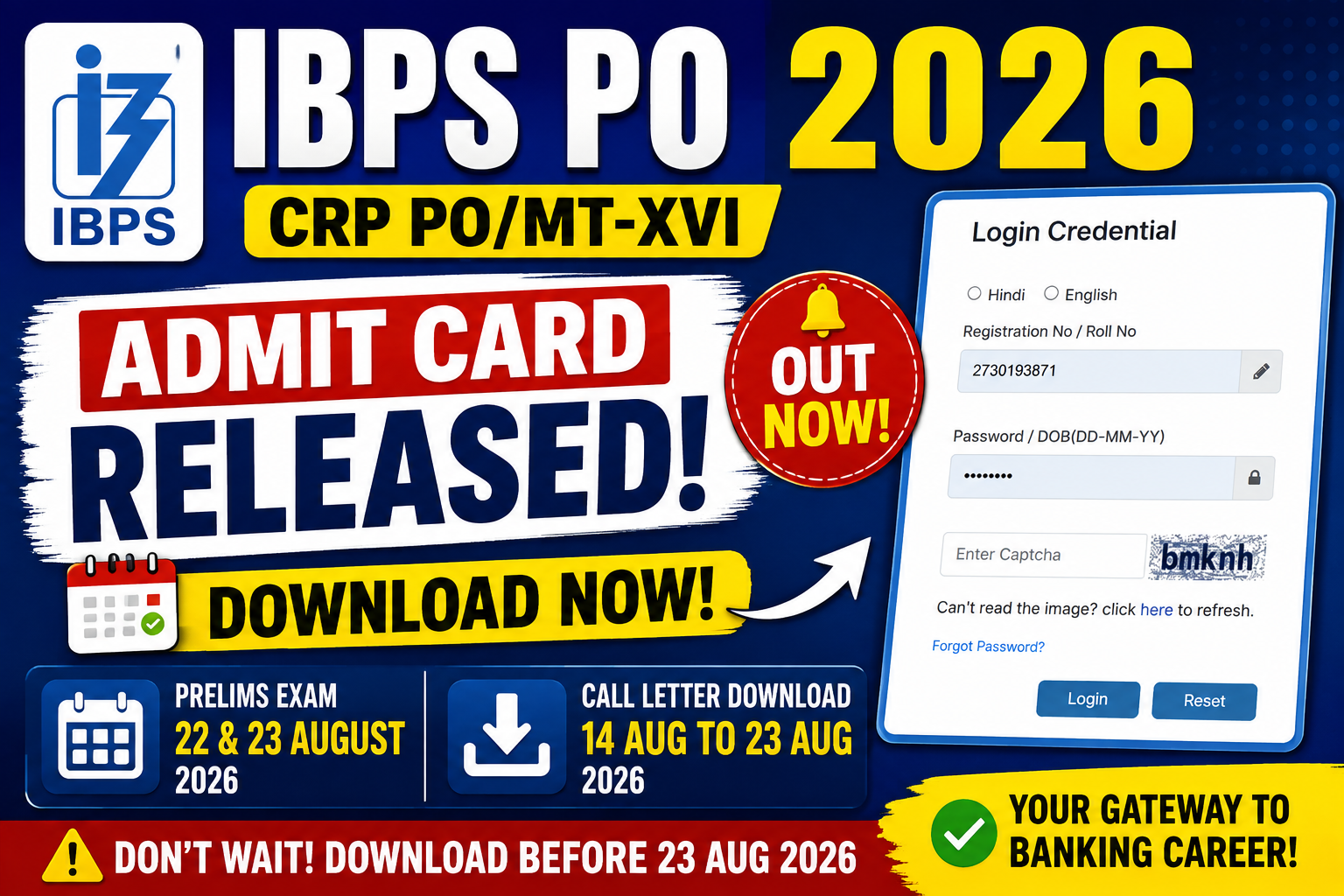 IBPS PO Admit Card 2026