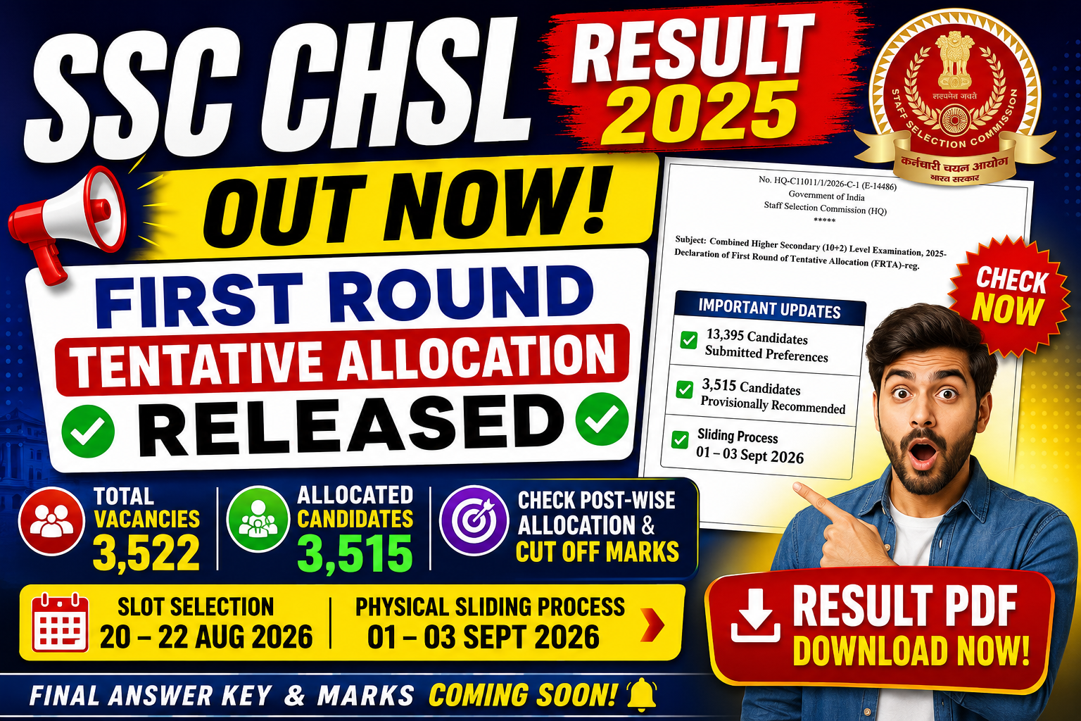 SSC CHSL Result 2026