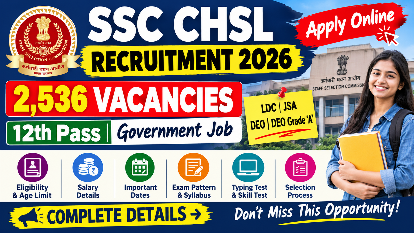 SSC CHSL Recruitment 2026
