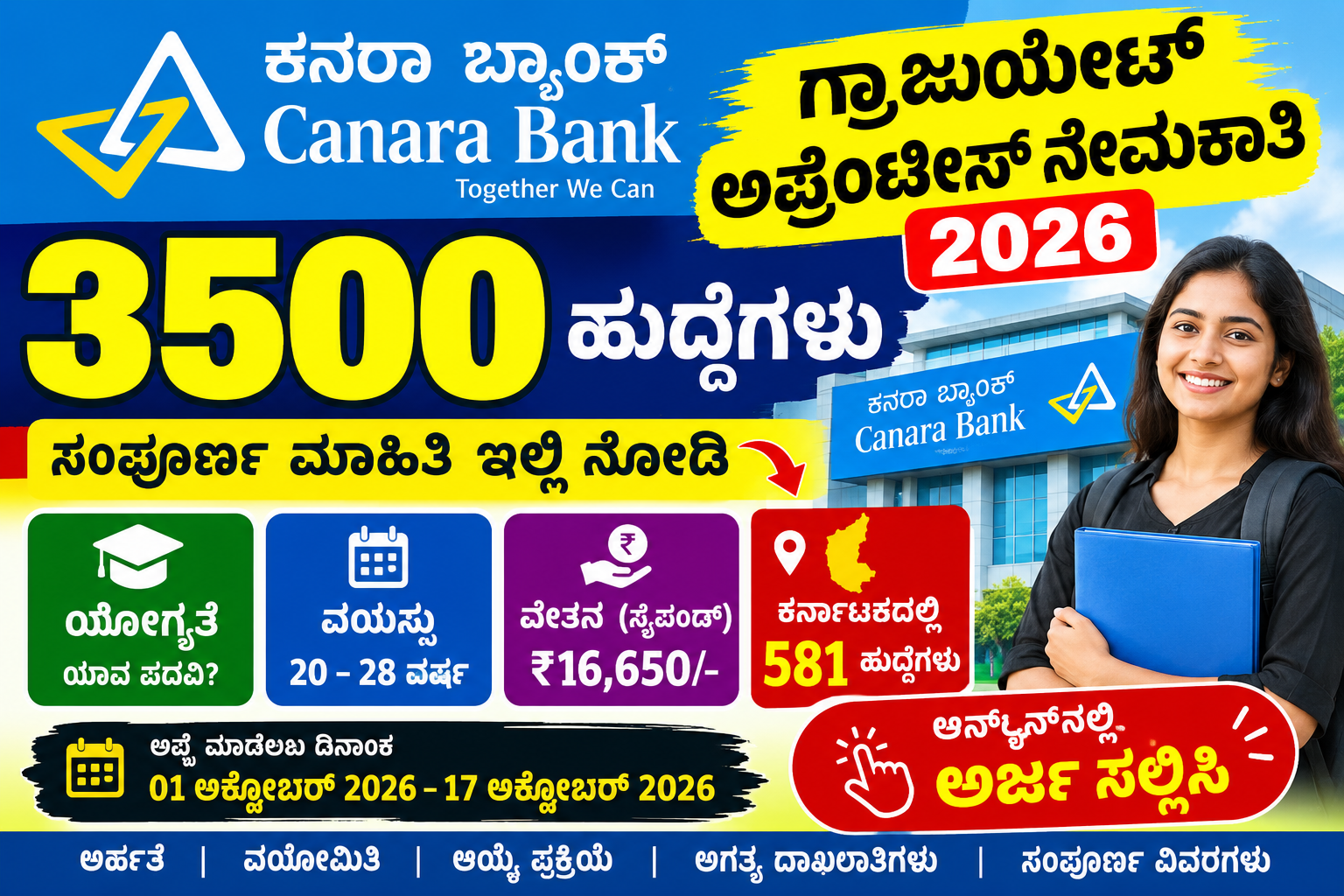 Canara Bank Apprentice Recruitment 2026