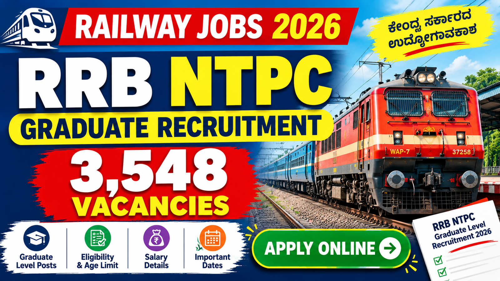 RRB NTPC Graduate Recruitment 2026